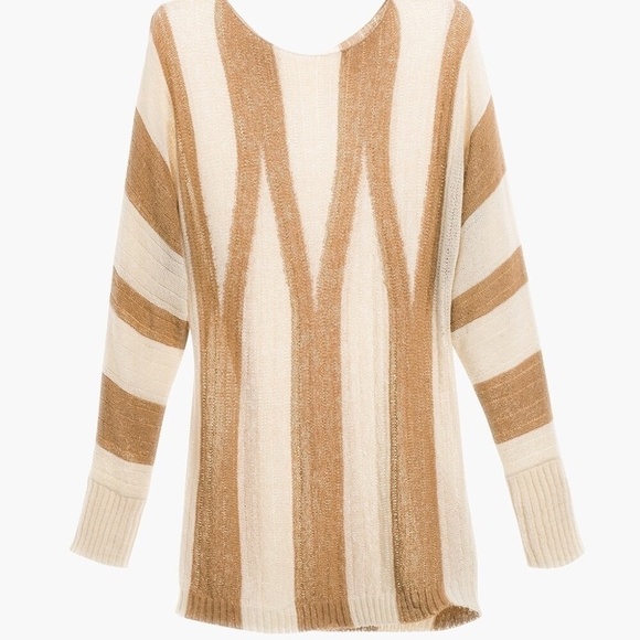 Chico's Striped Detail Sonia Pullover Sweater - Picture 2 of 4